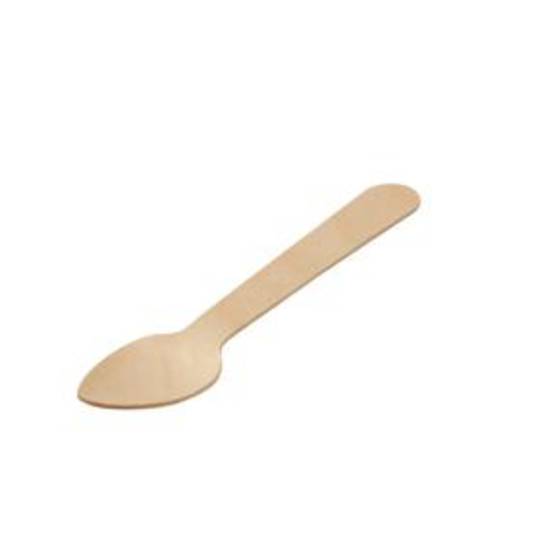 Wooden Teaspoon 10cm (100) Bamboo (C)
