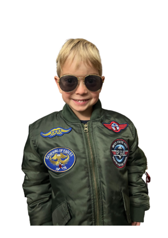  Kid's Aviator Bomber Jacket - Size 8