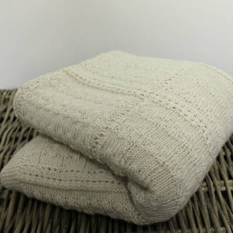 Natural Baby Shawl or Wrap - Alpaca