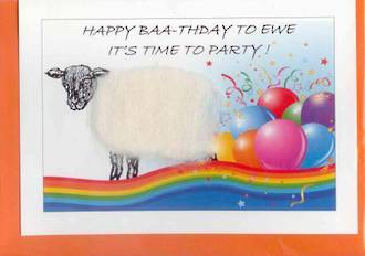 Happy Baa-thday To Ewe - Birthday Card