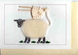 Sheep with Knitting Gift Card