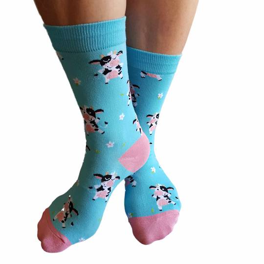Moo-Ving Socks - Women's shoe size 3-9.