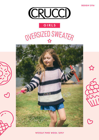 12 Ply Oversized Sweater Pattern in Children's Sizes