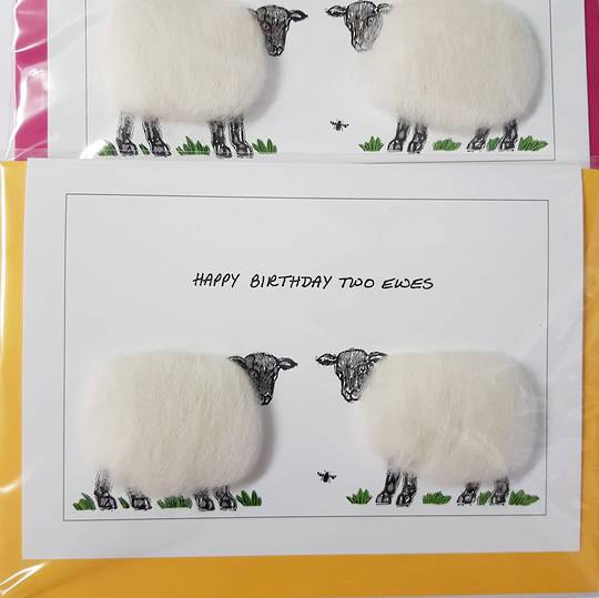 Birthday Card - Happy Birthday Two Ewes