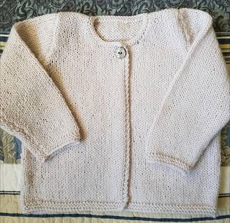 Chunky Merino Cardigan - linen