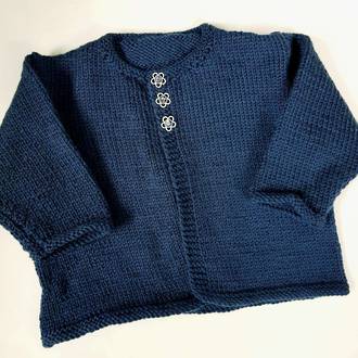 Merino Baby Knit Cardigan - Navy