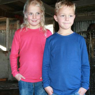 Kids Merino Long Sleeve Outerwear Top