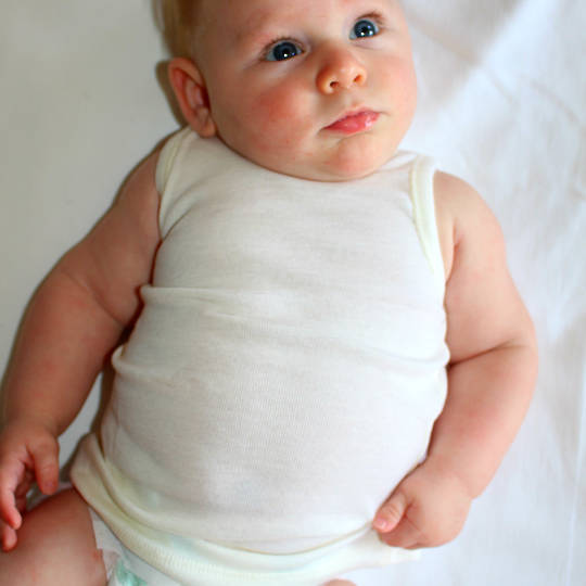 Merino Baby Singlet - cotton / merino