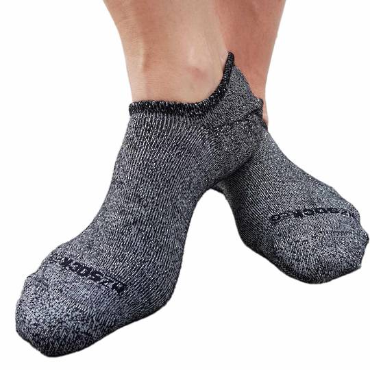 Women's Sneaker Liner Socks - shoe size 4-9. Black/Melange