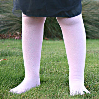 Cotton Tights - Textured Heart