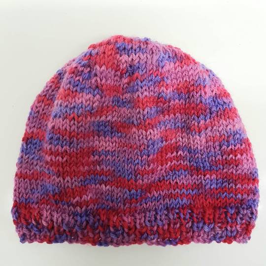 Children's Woolly Hat - pink/blue