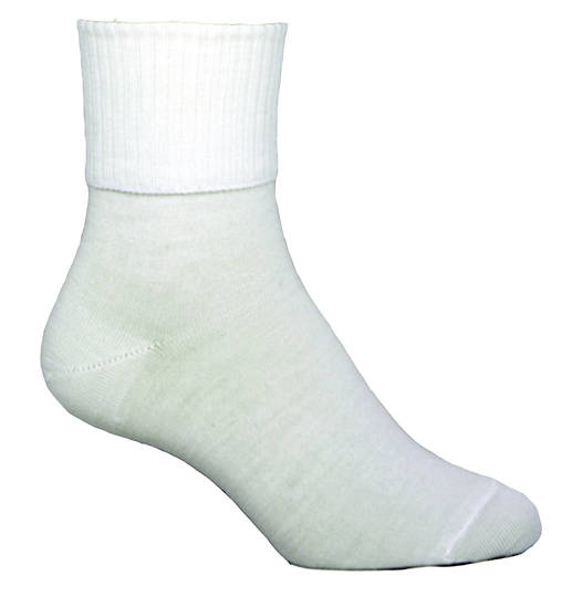 Turn Over Top Ankle Socks for School - cotton. Pack of 3.