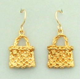 E18 Gold woven Kete earrings