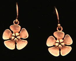 E16 Large Rose Gold Ti Tree earrings