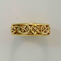 R335W  Ladies Wedding ring with carved  kowhaiwhai design .