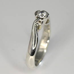 Diamond and koru engagement ring R306