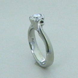 Diamond and koru engagement ring R306