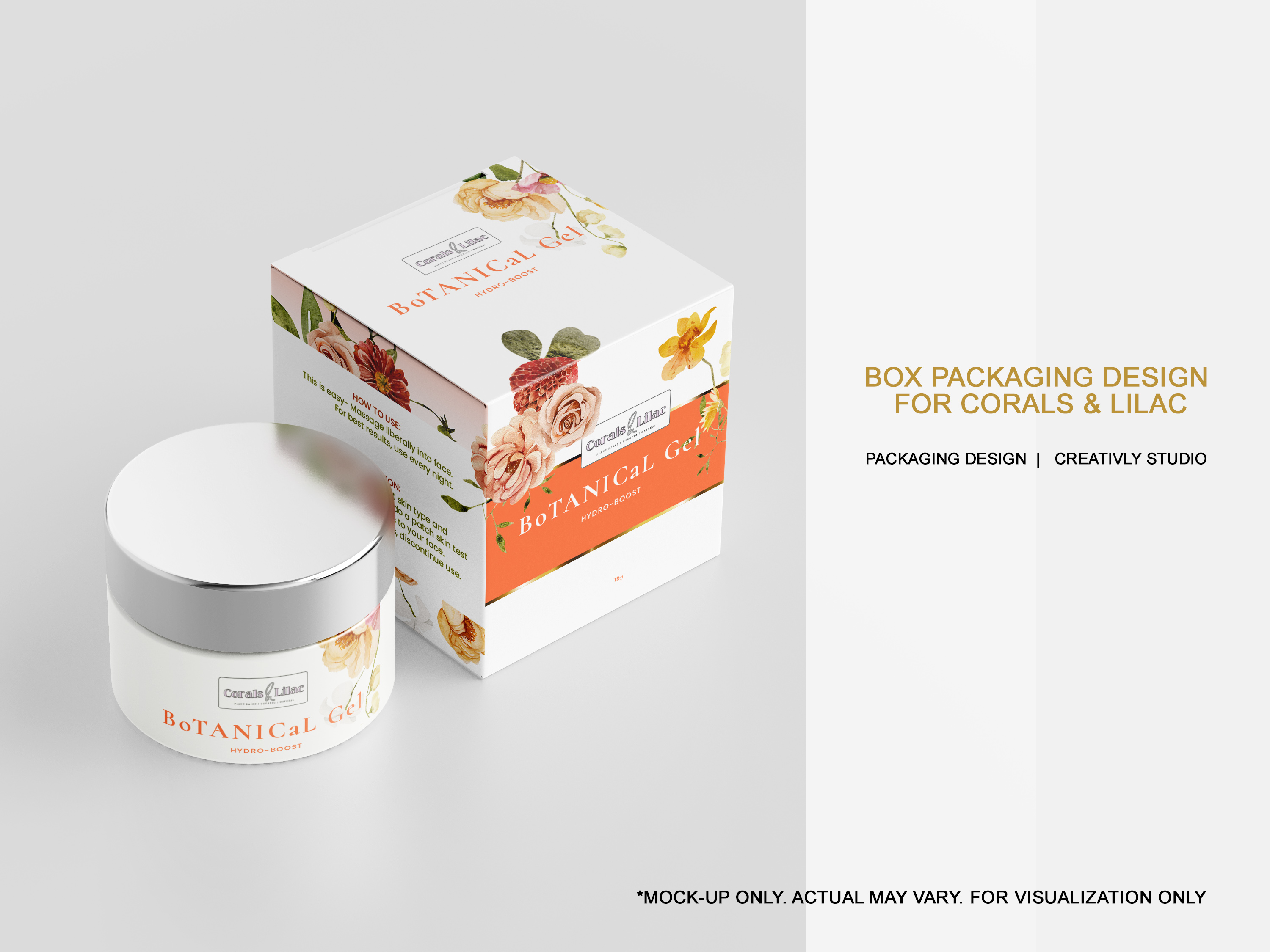 Corals and Lilac Box Packaging Design