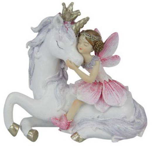 Fairy Hugging Unicorn (pink wings)