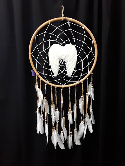 Large Round Angel Wings Dreamcatcher