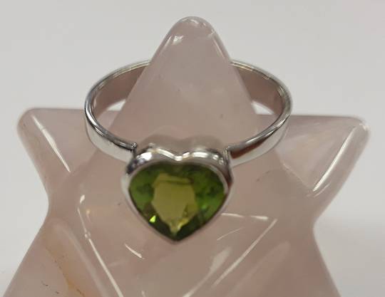 Peridot Heart Ring