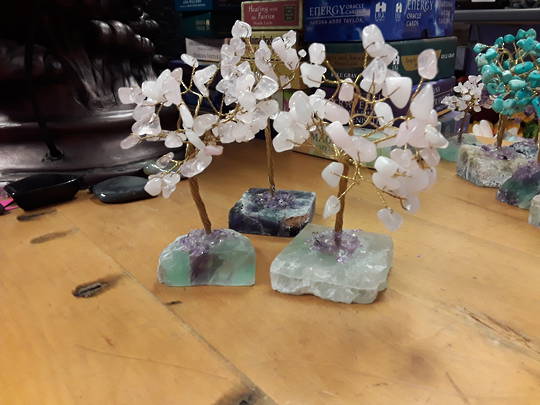 Rose Quartz Tree on a Fluorite Base 15cms