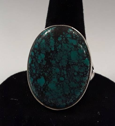 Oval Adjustable Turquoise Ring