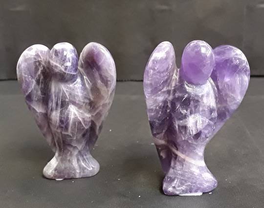Wide Amethyst Crystal Angel