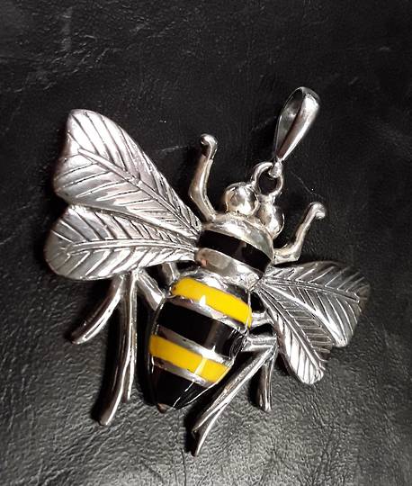 Large Sterling Silver Bee