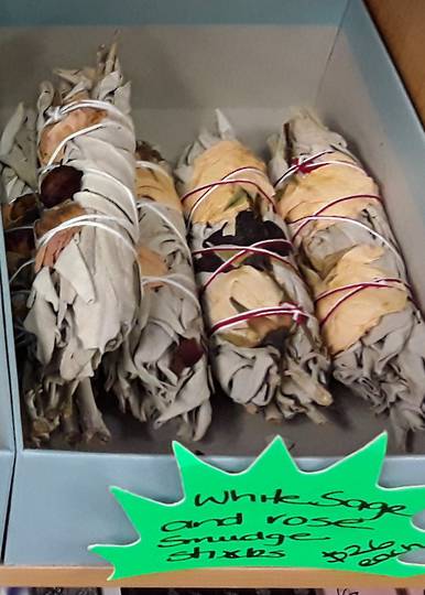 White Sage and Rose Smudge Stick