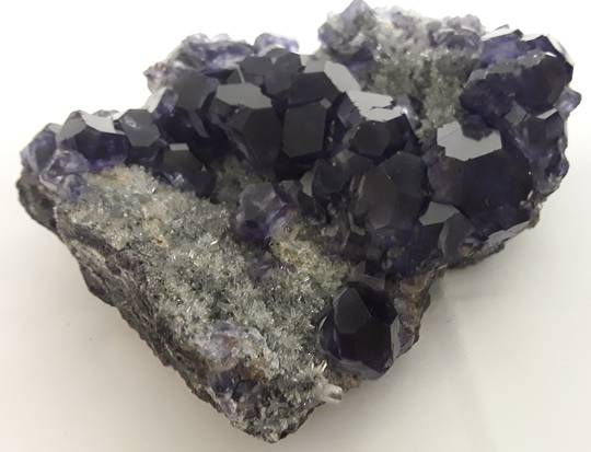 Indigo Fluorite and Quartz Natural Piece