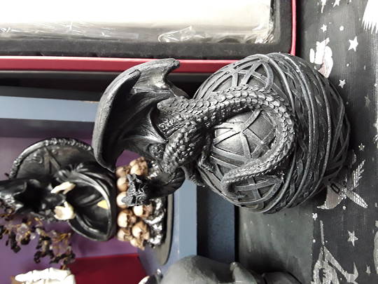 Black Dragon on Orb Trinket Box