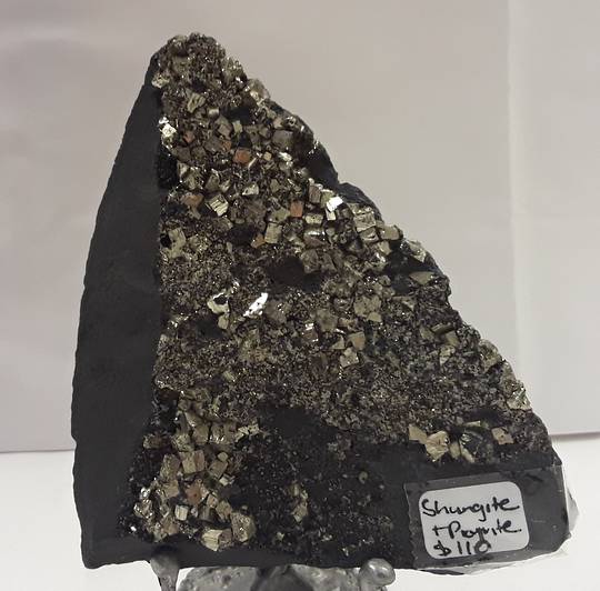 Shungite and Pyrite Crystal Triangle