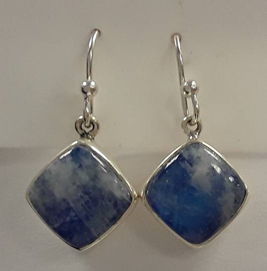 Sterling Silver Blue Moonstone Drop Earrings