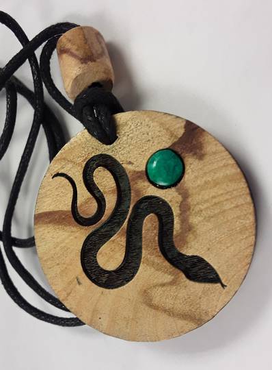 Palo Santo Snake Spirit Necklace