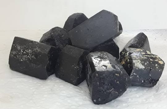 Polished Black Tourmaline Crystal