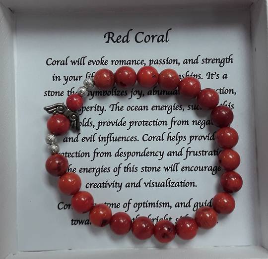 Red Coral Angel Bracelet