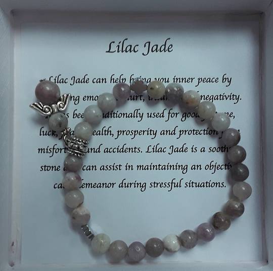 Lilac Jade Angel Bracelet