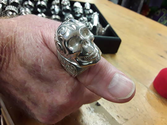 Extra Large Skull Ring (NZ Made)