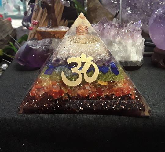 Large Deluxe OM Chakra Orgonite Pyramid