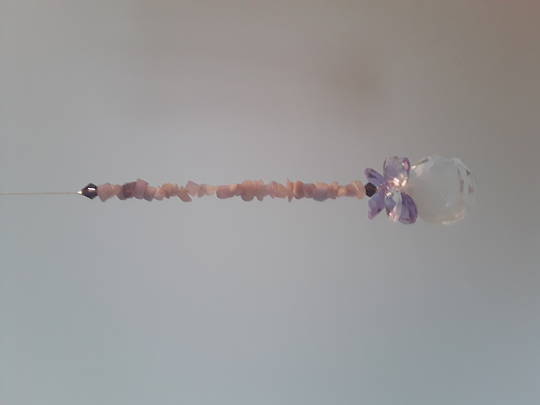 Lepidoloite and Lilac Crystals Suncatcher