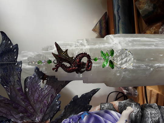 Red and Green Dragon Suncatcher