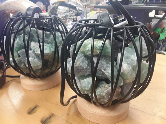 Crystal Energy Cage Green Fluorite Lamp- Balance and Healing