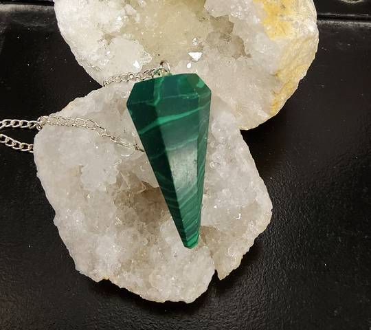 Malachite Crystal Pendulum