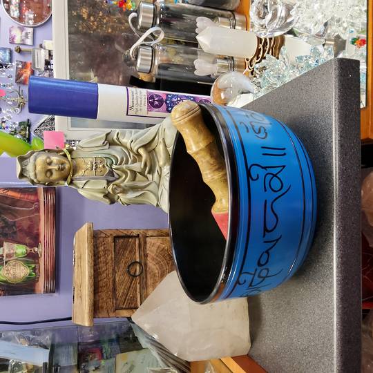 Dark Blue Buddha 806gramSinging Bowl 20.5cms