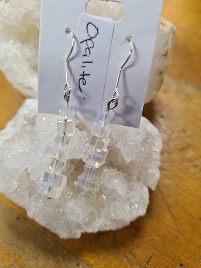 Opalite Crystal Chip Earrings
