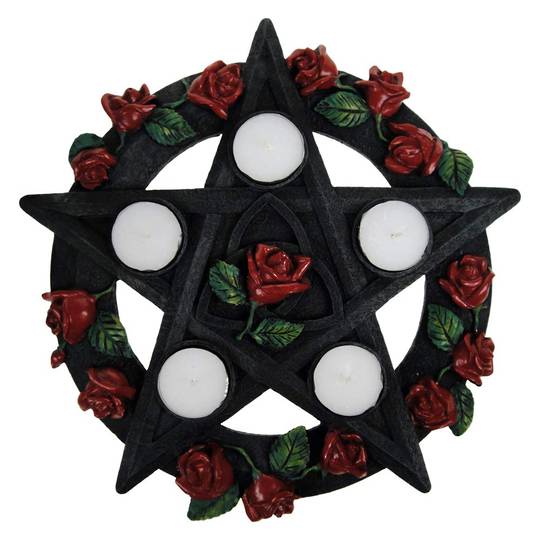  Pentagram Rose Tealight Holder