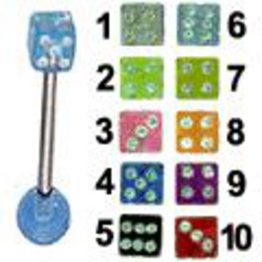 UV dice tongue bar