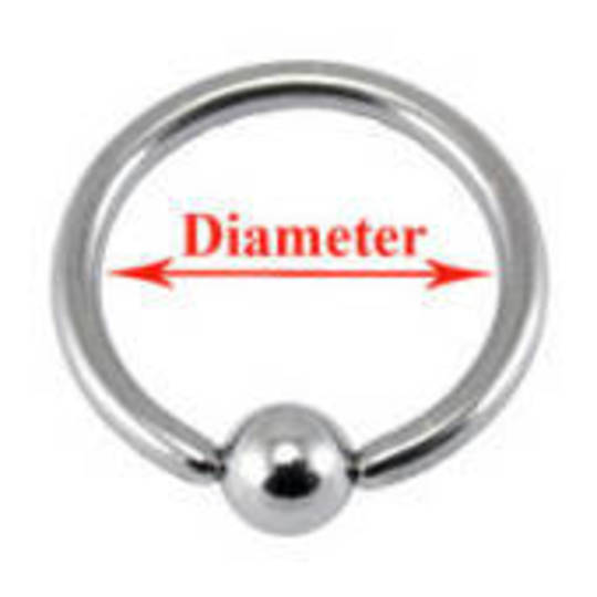10g Ball closure ring (2.4mm) 22mm diameter