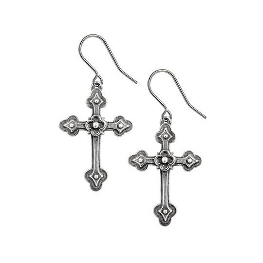  Gothic Devotion Crosses Earrings